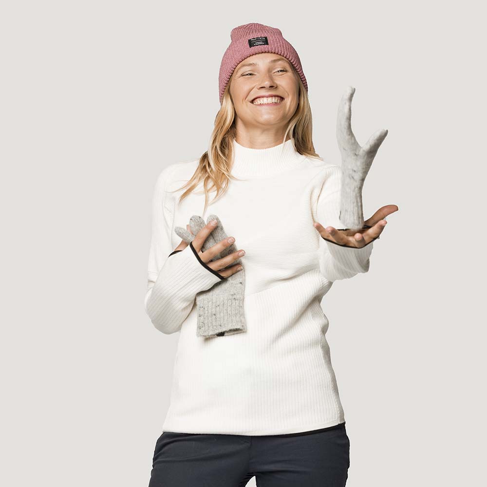 Salewa Fanes Engineered Merino Logo Beige Women Pullover