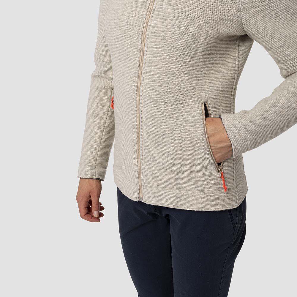 Salewa Sarner 2L Wool Beige Women Hooded Jacket