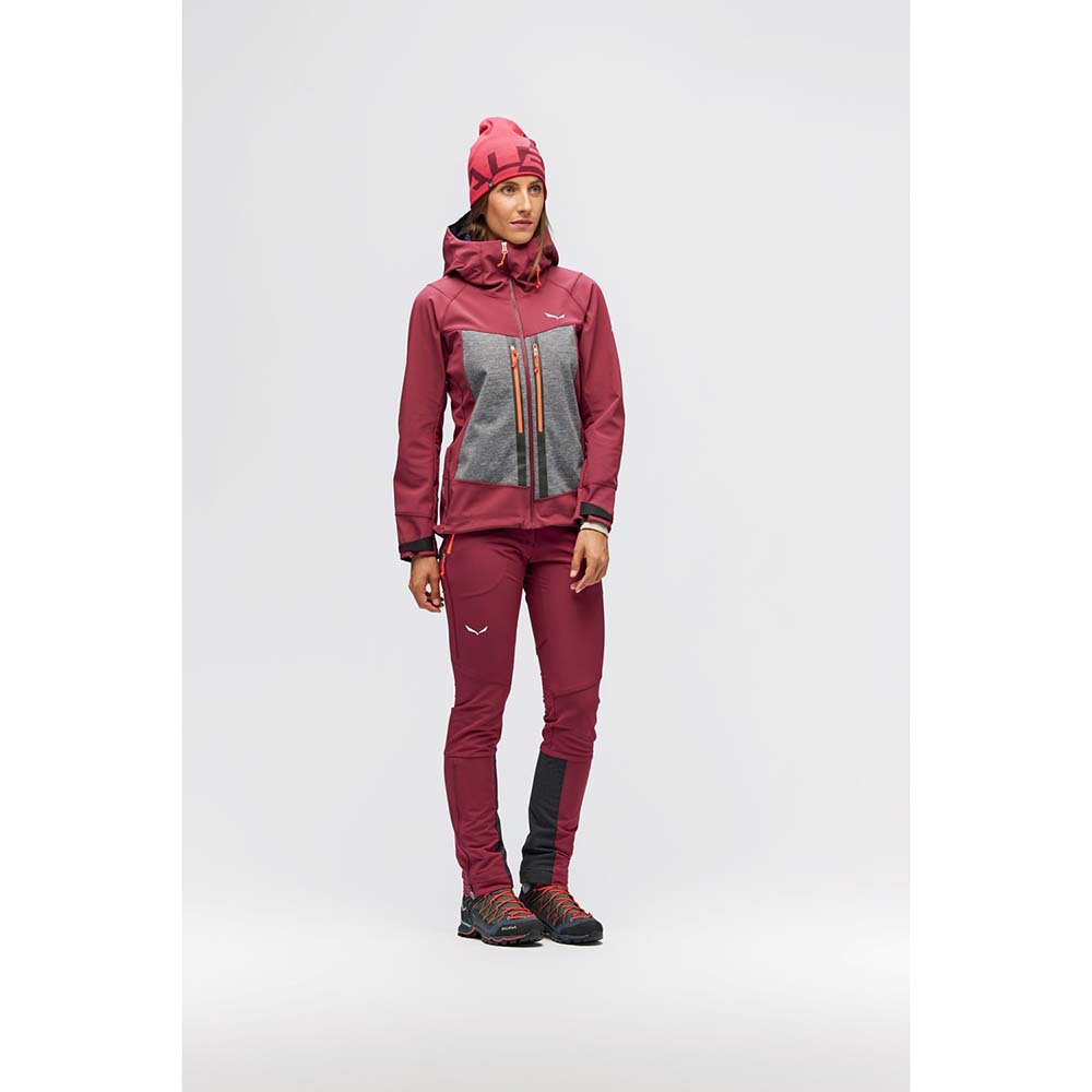 Salewa Comici Stormwall/Durastretch Softshell Violet/Red Women Jacket