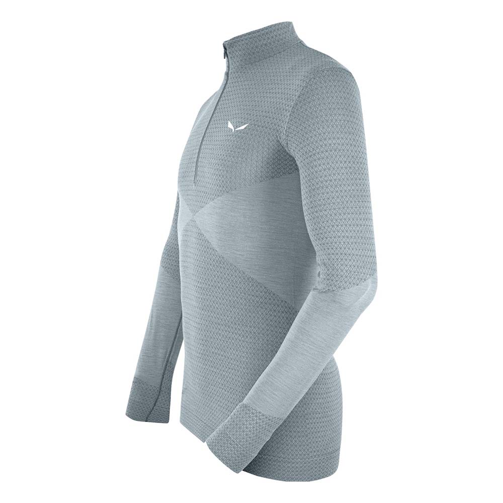 Salewa Zebru Responsive Half Zip Grey Men T-Shirts