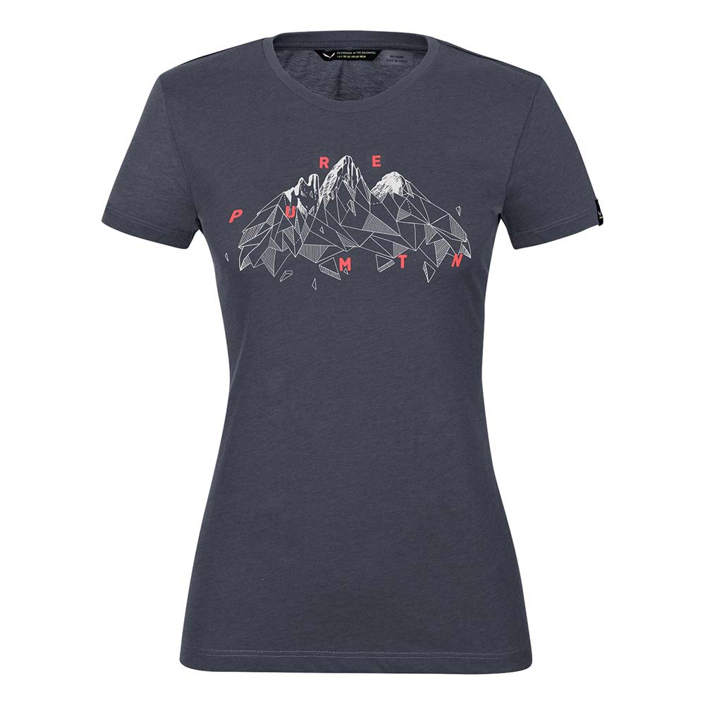 Salewa Geometric Dry Navy Blue Women T-Shirts