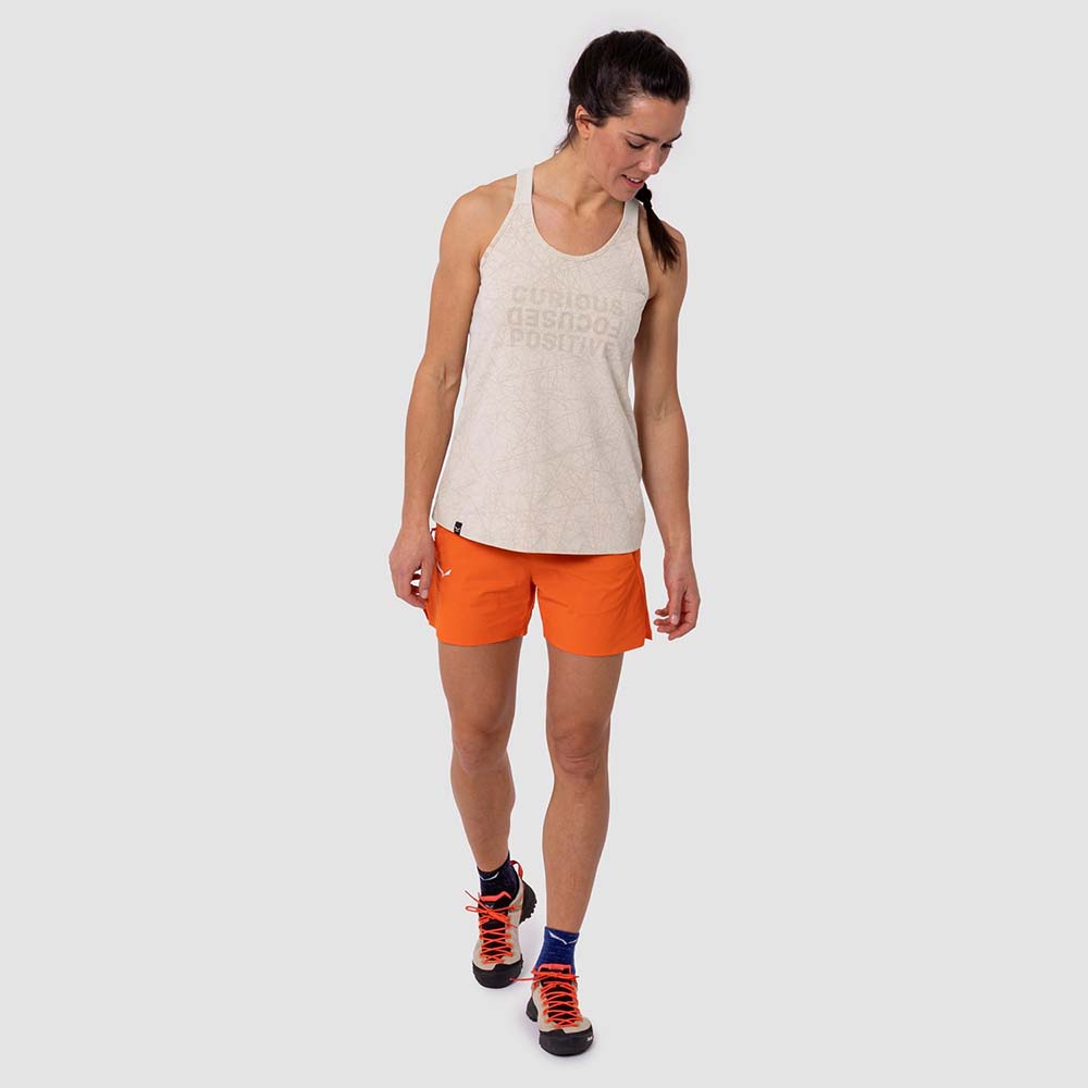 Salewa Lavaredo Durastretch Red Orange Women Shorts