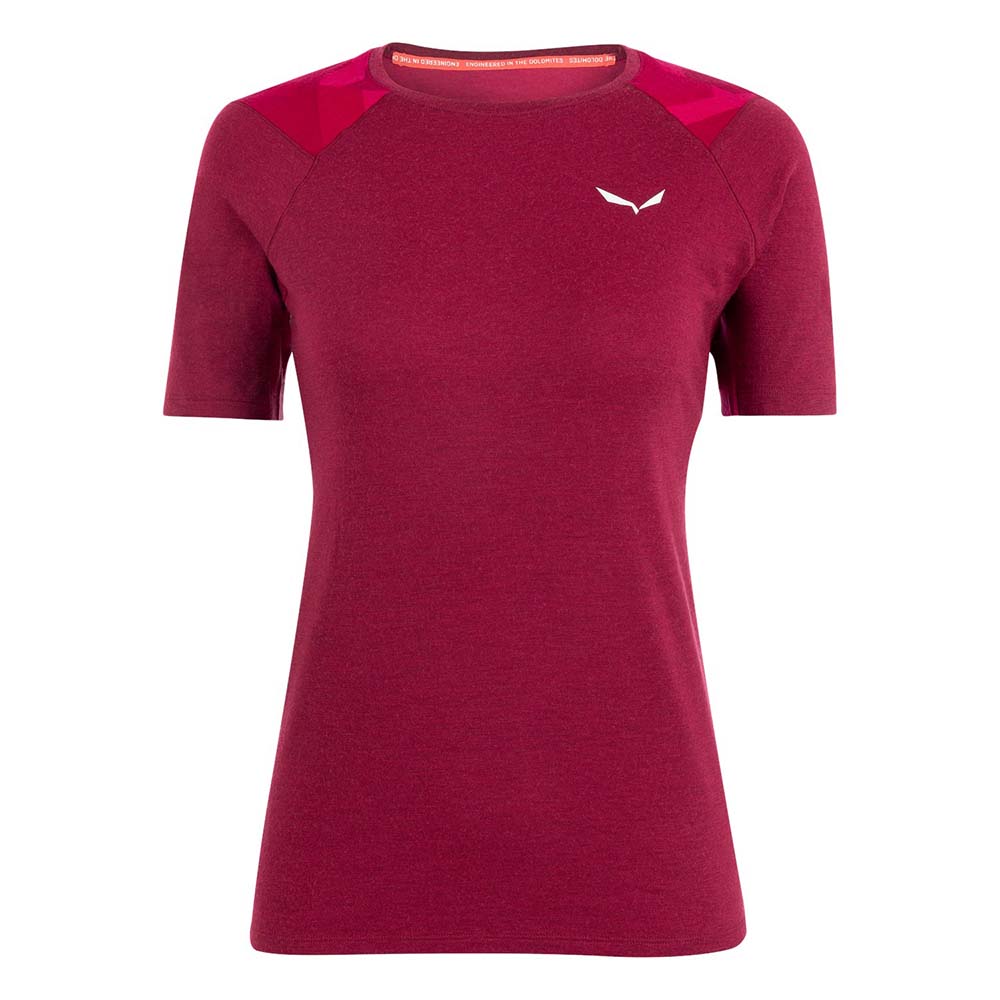 Salewa Cristallo Warm Alpine Merino Responsive Short Sleeve Violet/Red Women Baselayer