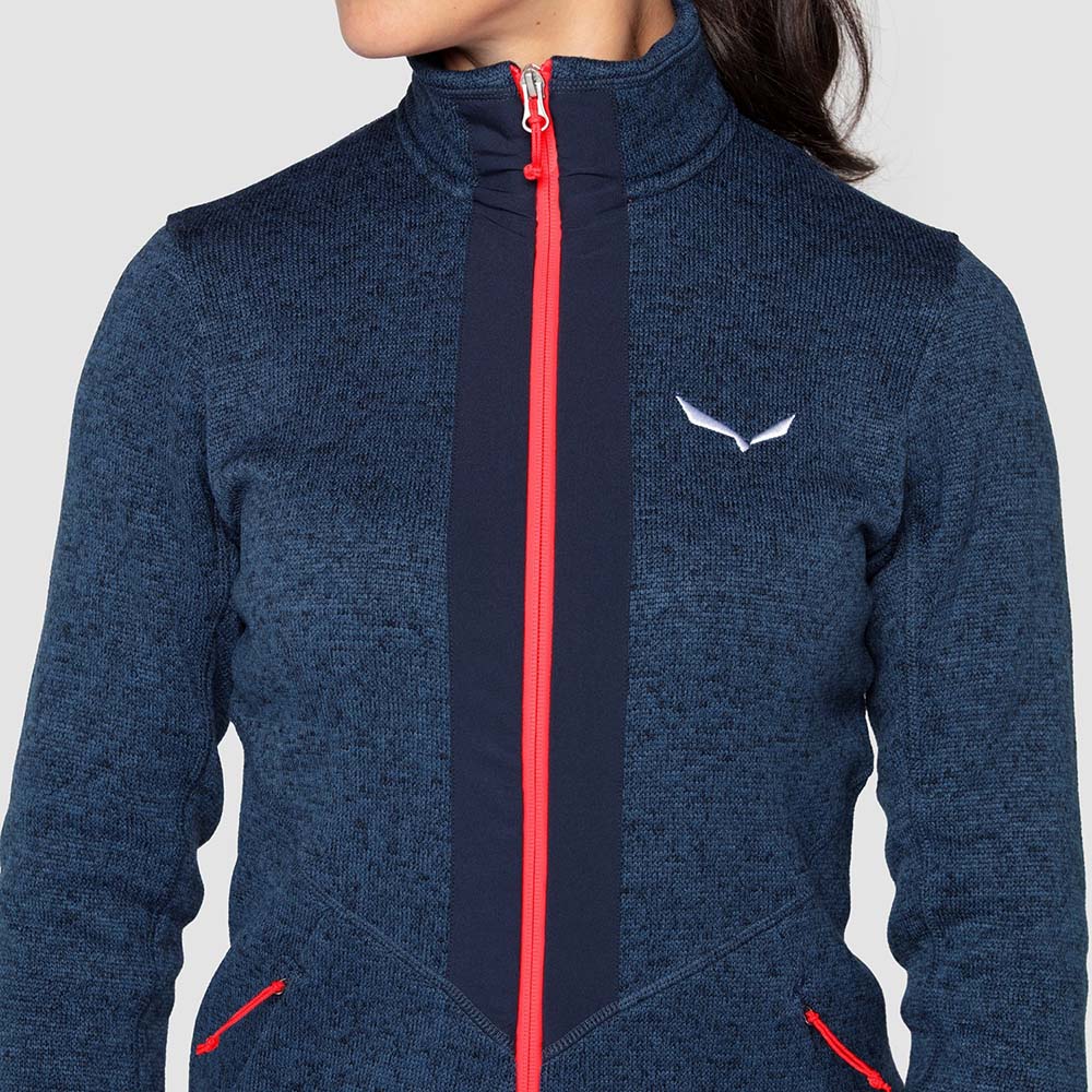 Salewa Rocca 2 Polarlite Fleece Navy Blue Women Tops