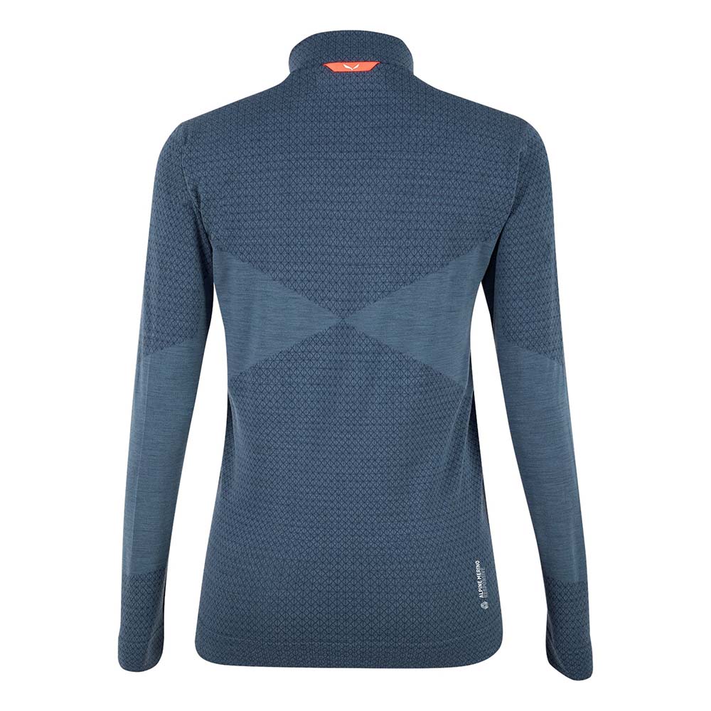 Salewa Zebru Responsive Half Zip Dark Blue Women T-Shirts