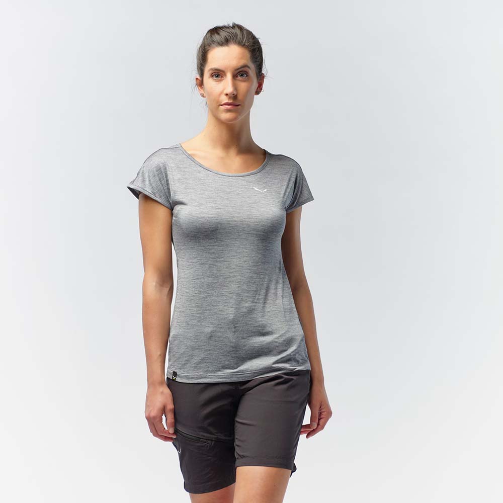 Salewa Puez Melange Dry Grey Women T-Shirts