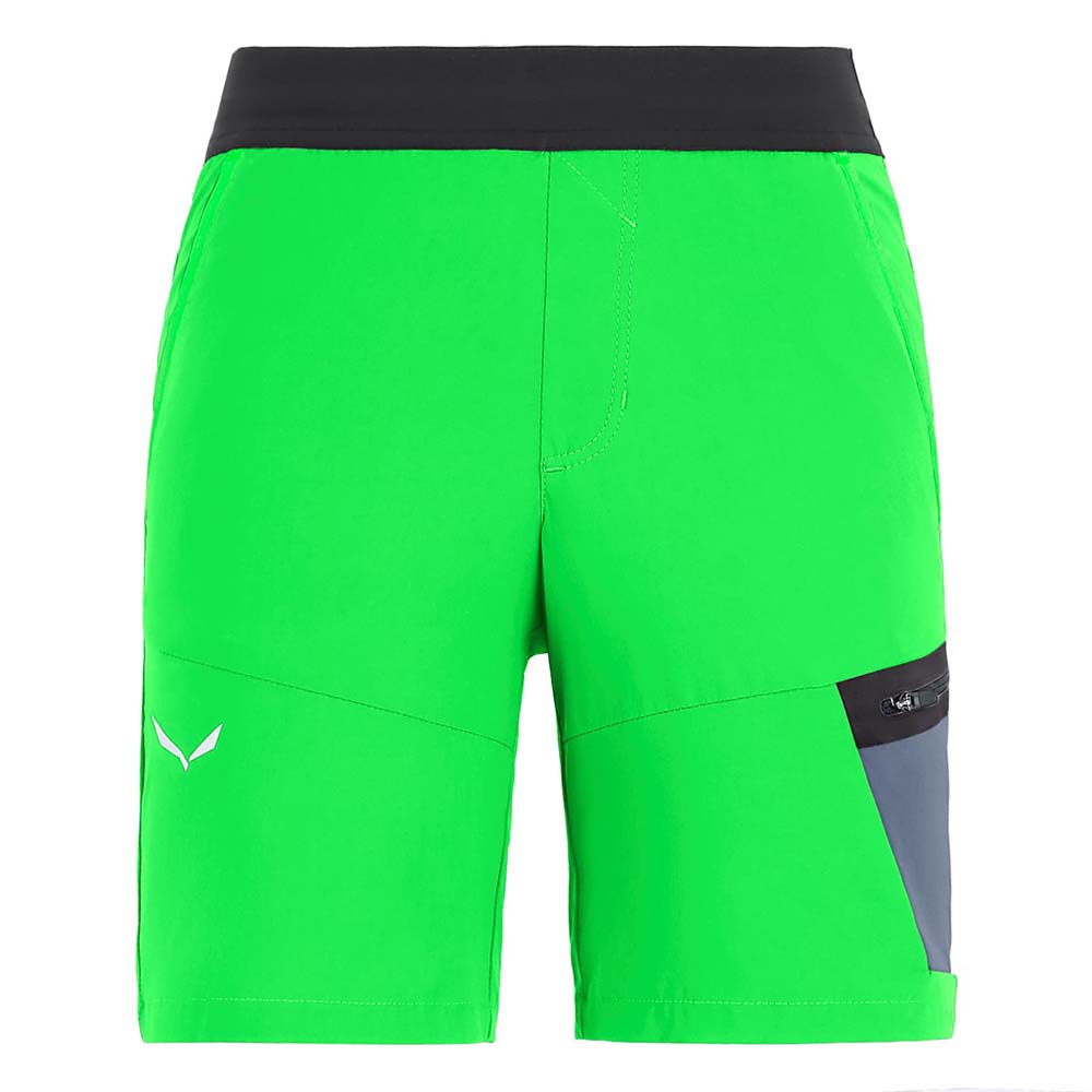 Salewa Agner Durastretch Fluo Green Boys Shorts