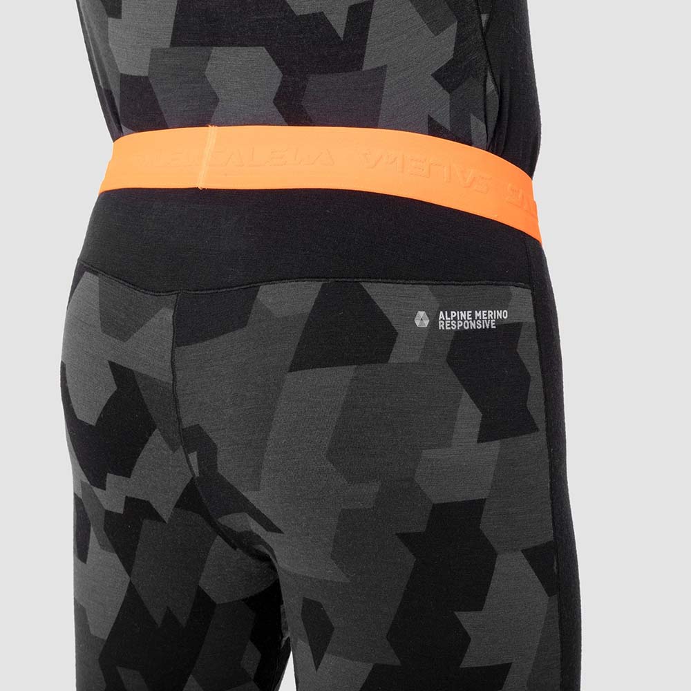 Salewa Cristallo Warm Alpine Merino Responsive 3/4 Black Men Tights