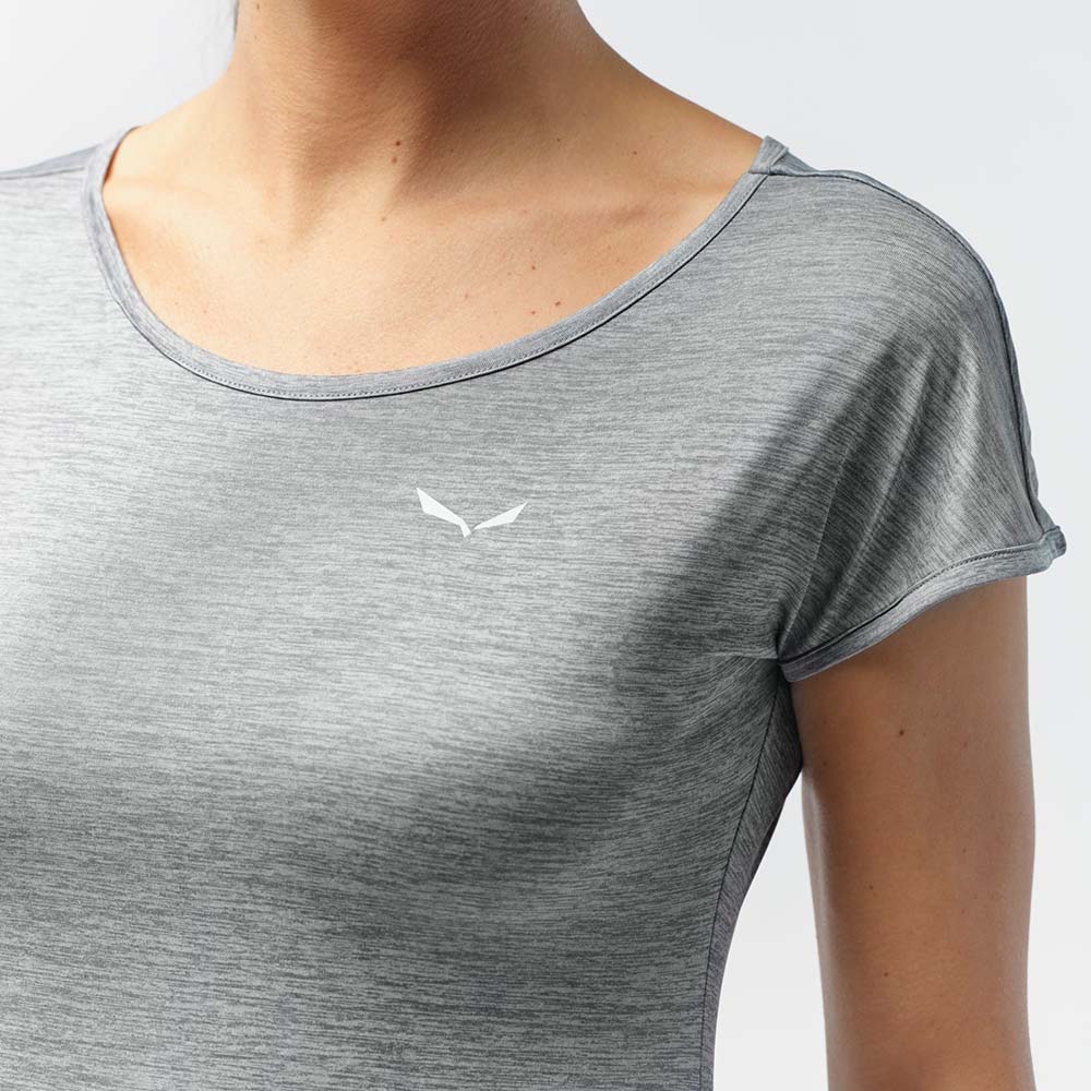 Salewa Puez Melange Dry Grey Women T-Shirts