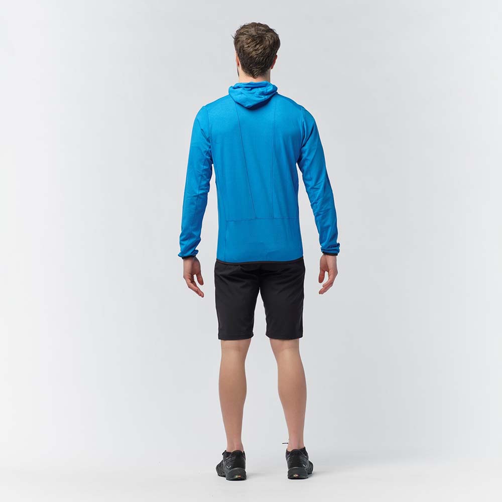 Salewa Light Micro Polarlite Full Zip Blue Men Hooded Jacket