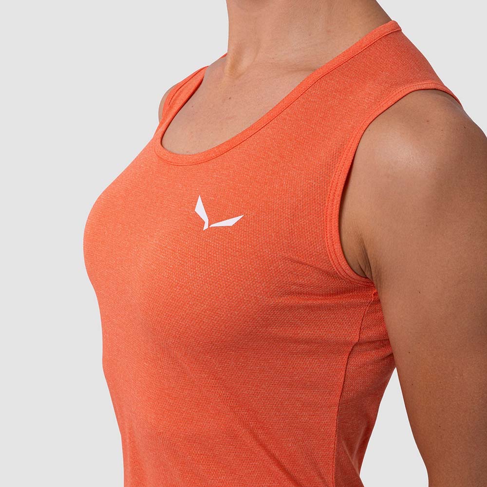 Salewa Pedroc 2 Dry Red Orange Women Tank Top