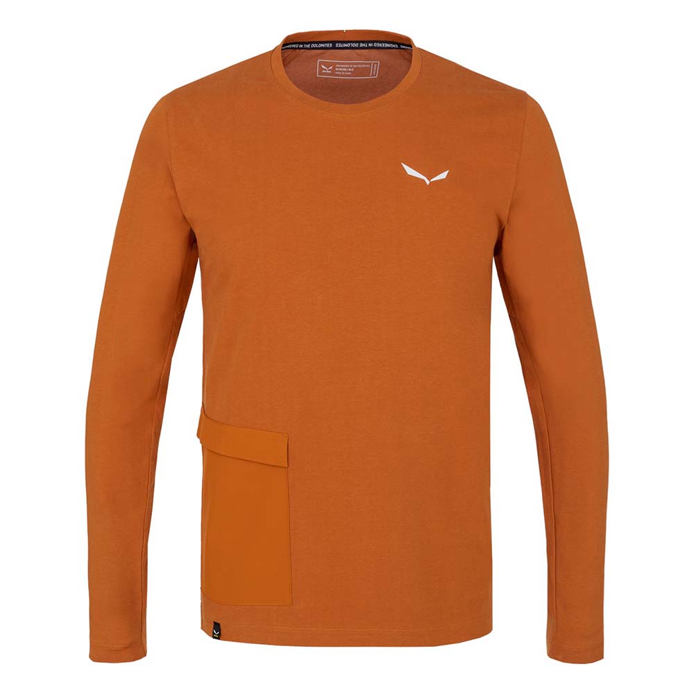 Salewa Puez Hemp Long Sleeve Orange Men T-Shirts