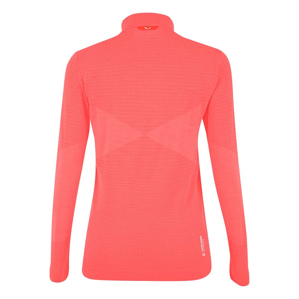 Salewa Zebru Responsive Half Zip Pink Women T-Shirts