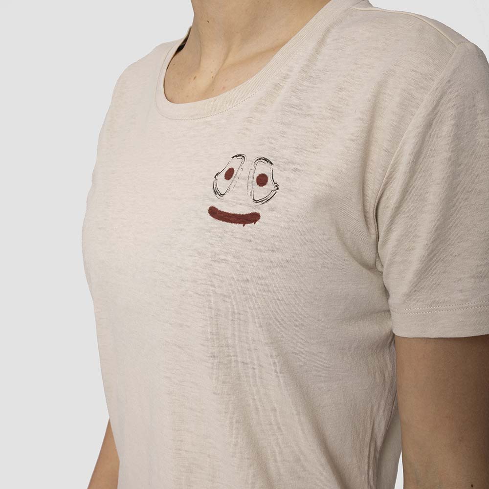 Salewa Lavaredo Hemp Print Beige Women T-Shirts