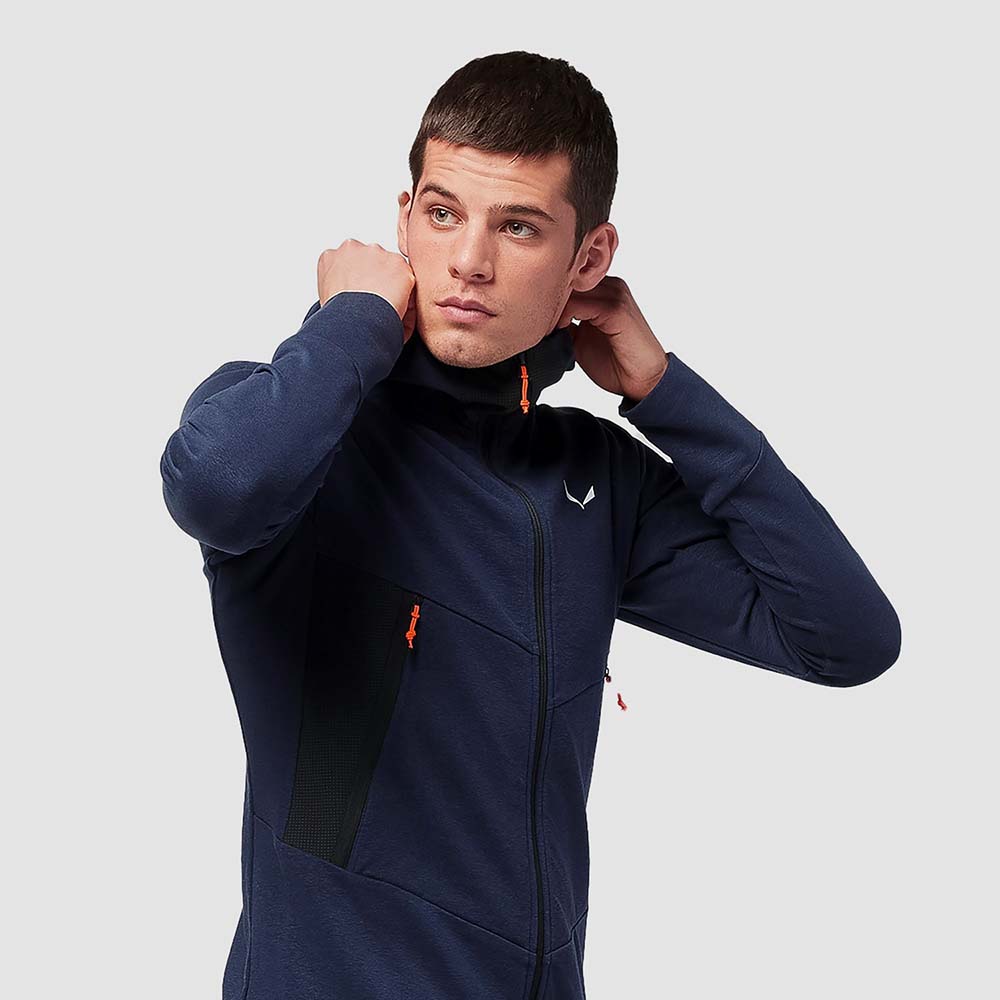Salewa Lavaredo Hemp Navy Blue Men Hooded Jacket