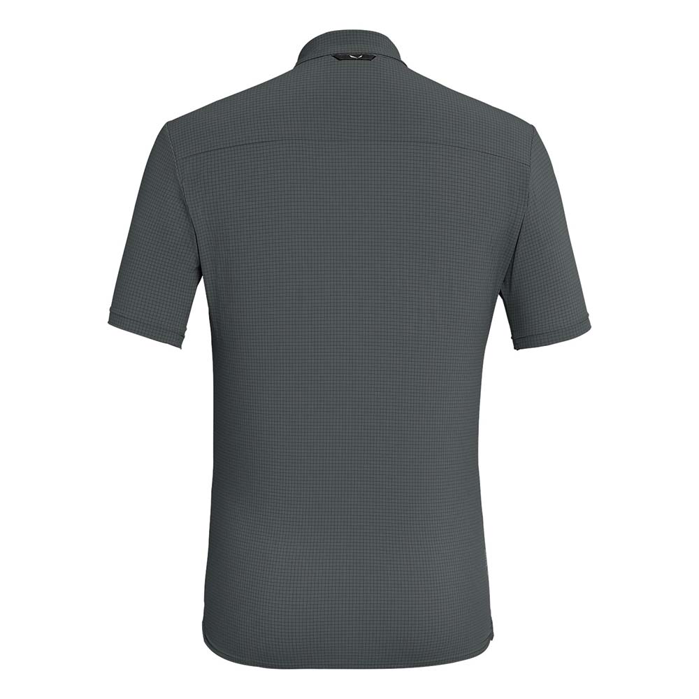 Salewa Puez Minicheck 2 Dry Short Sleeve Grey Men Shirts