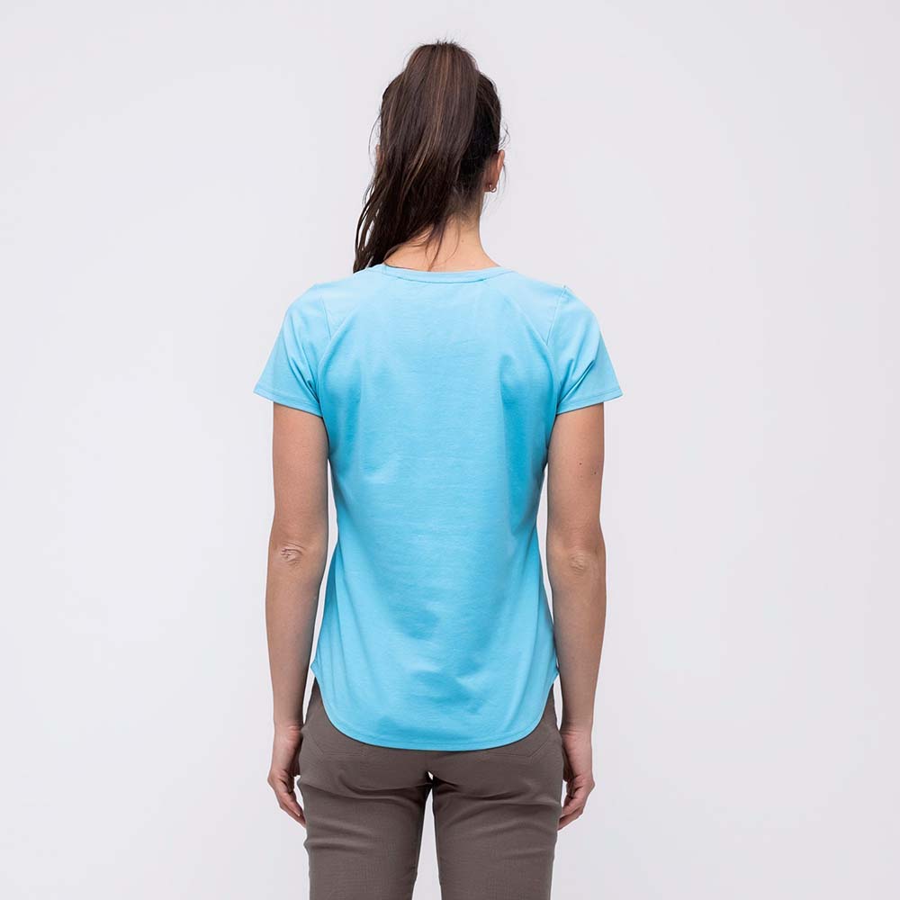 Salewa Alpine Hemp Graphic Blue Women T-Shirts