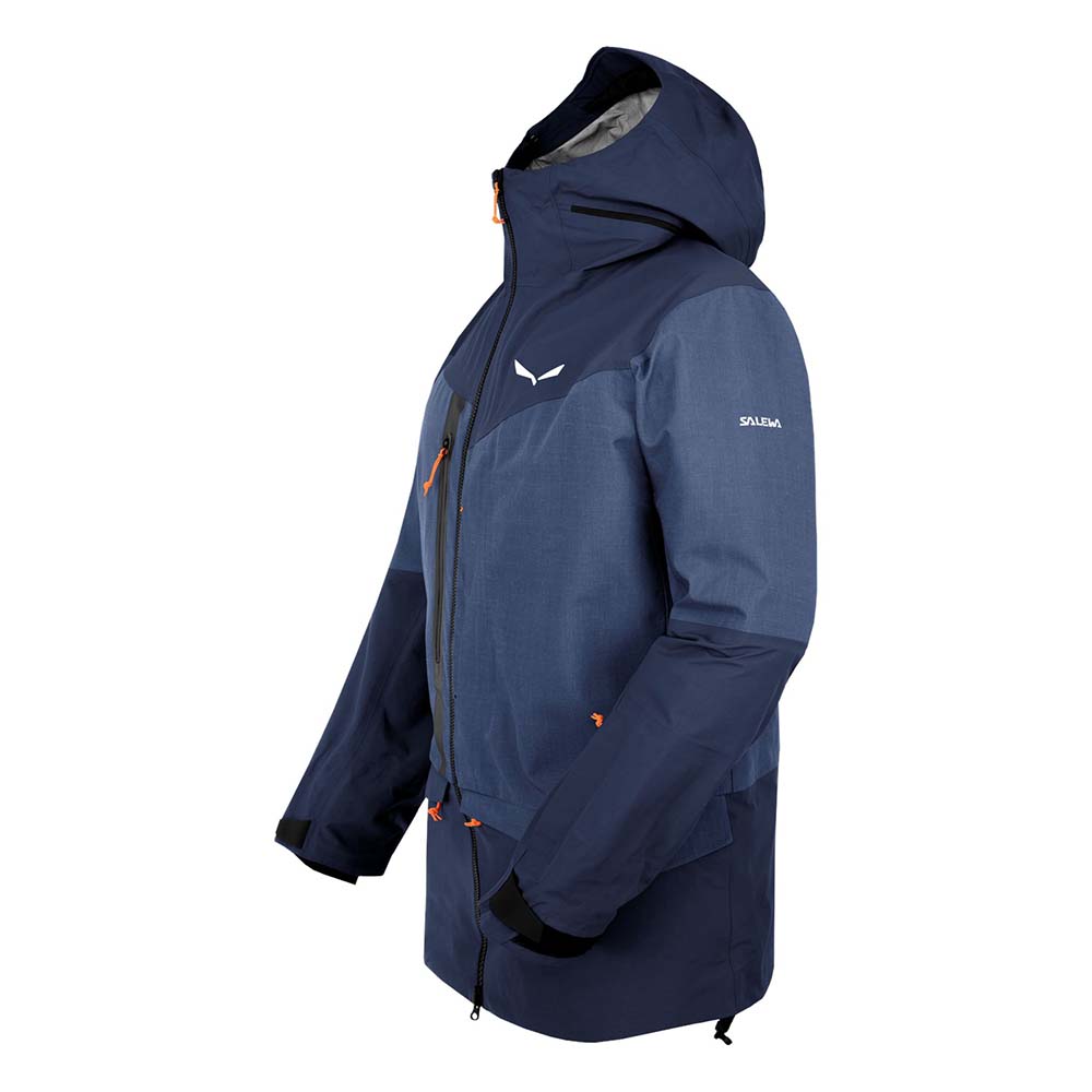 Salewa Sella Ski 3 Layers Powertex Responsive Hardshell Navy Blue Men Jacket