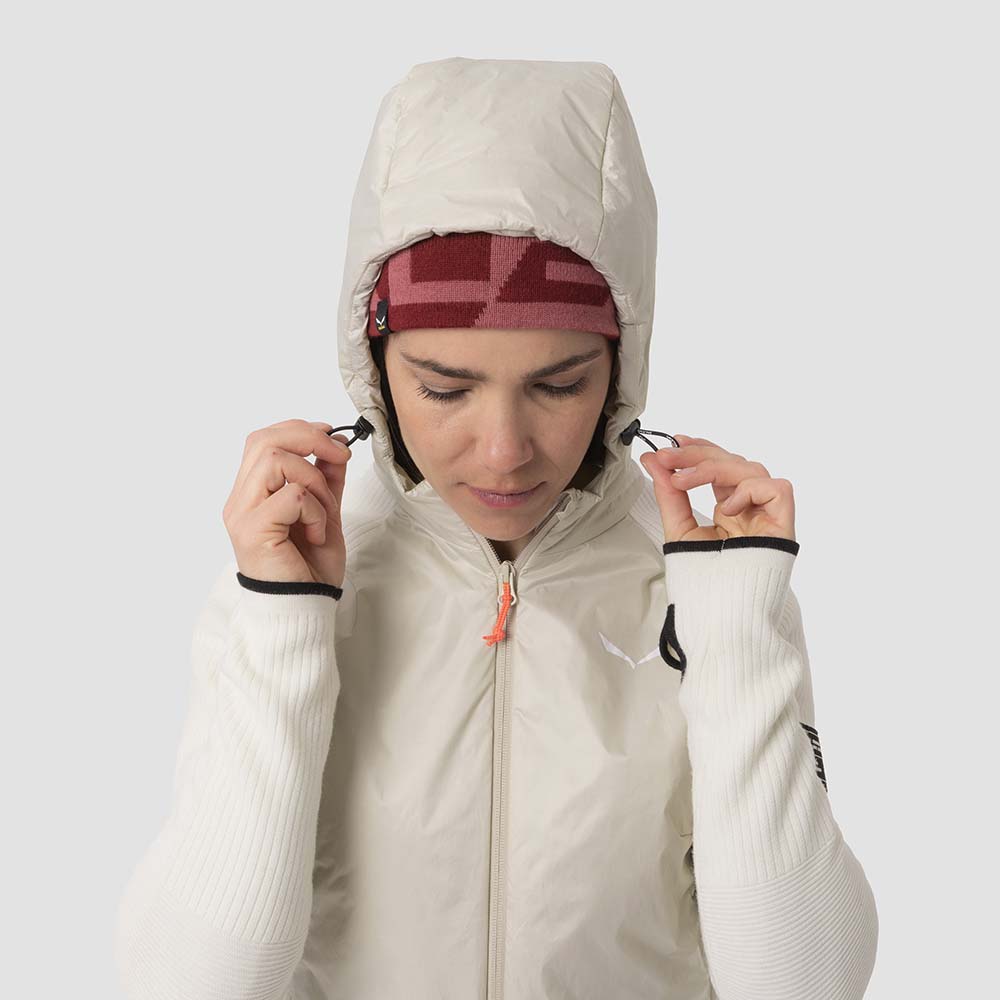 Salewa Fanes Engineered Merino Hybrid Beige Women Jacket