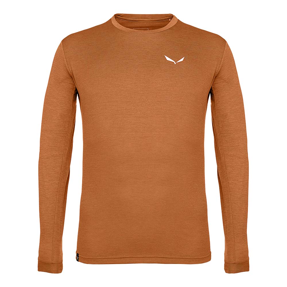 Salewa Puez Melange Dry Long Sleeve Orange Men T-Shirts