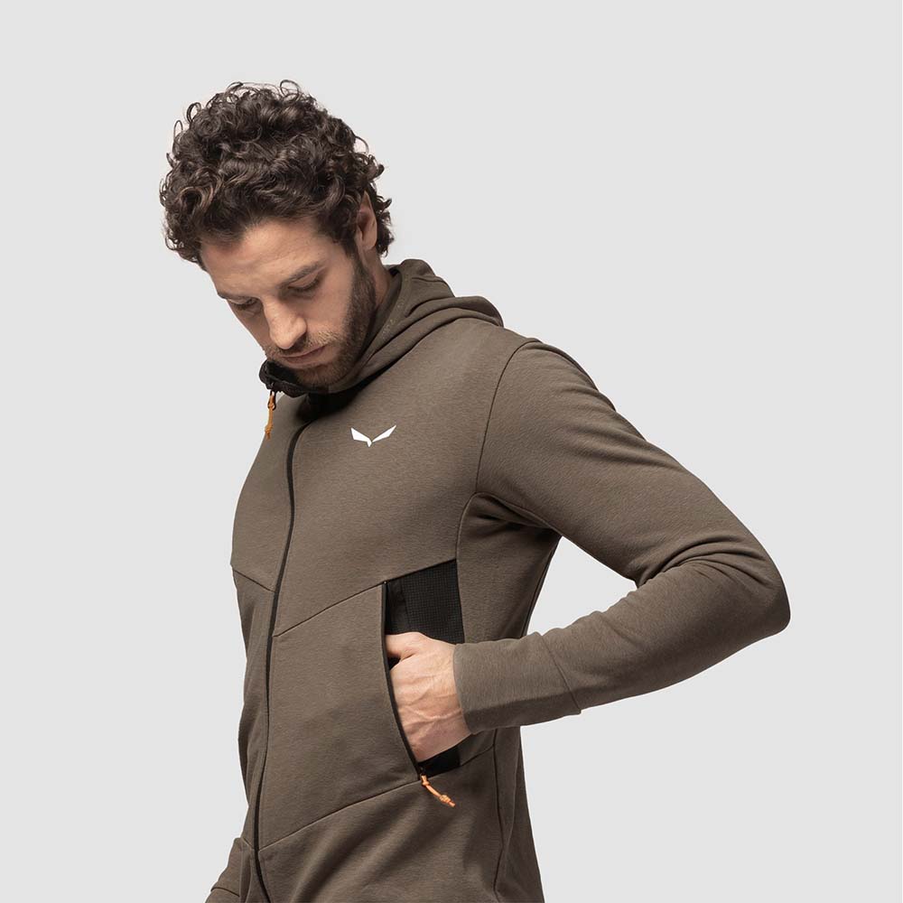 Salewa Lavaredo Hemp Brown Men Hooded Jacket