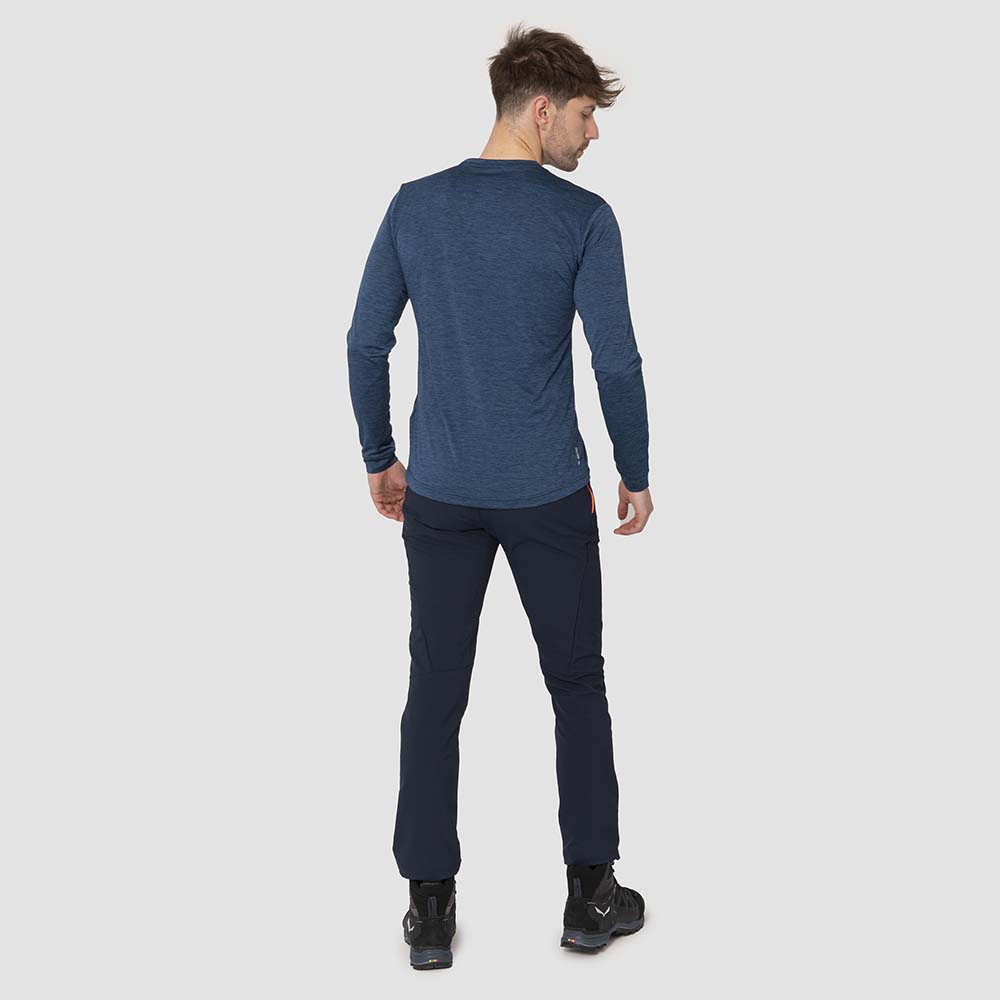 Salewa Puez Melange Dry Long Sleeve Dark Blue Men T-Shirts