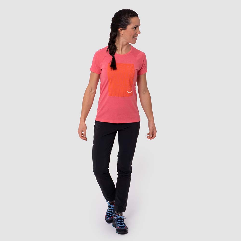 Salewa Pure Box Dryton Pink Women T-Shirts
