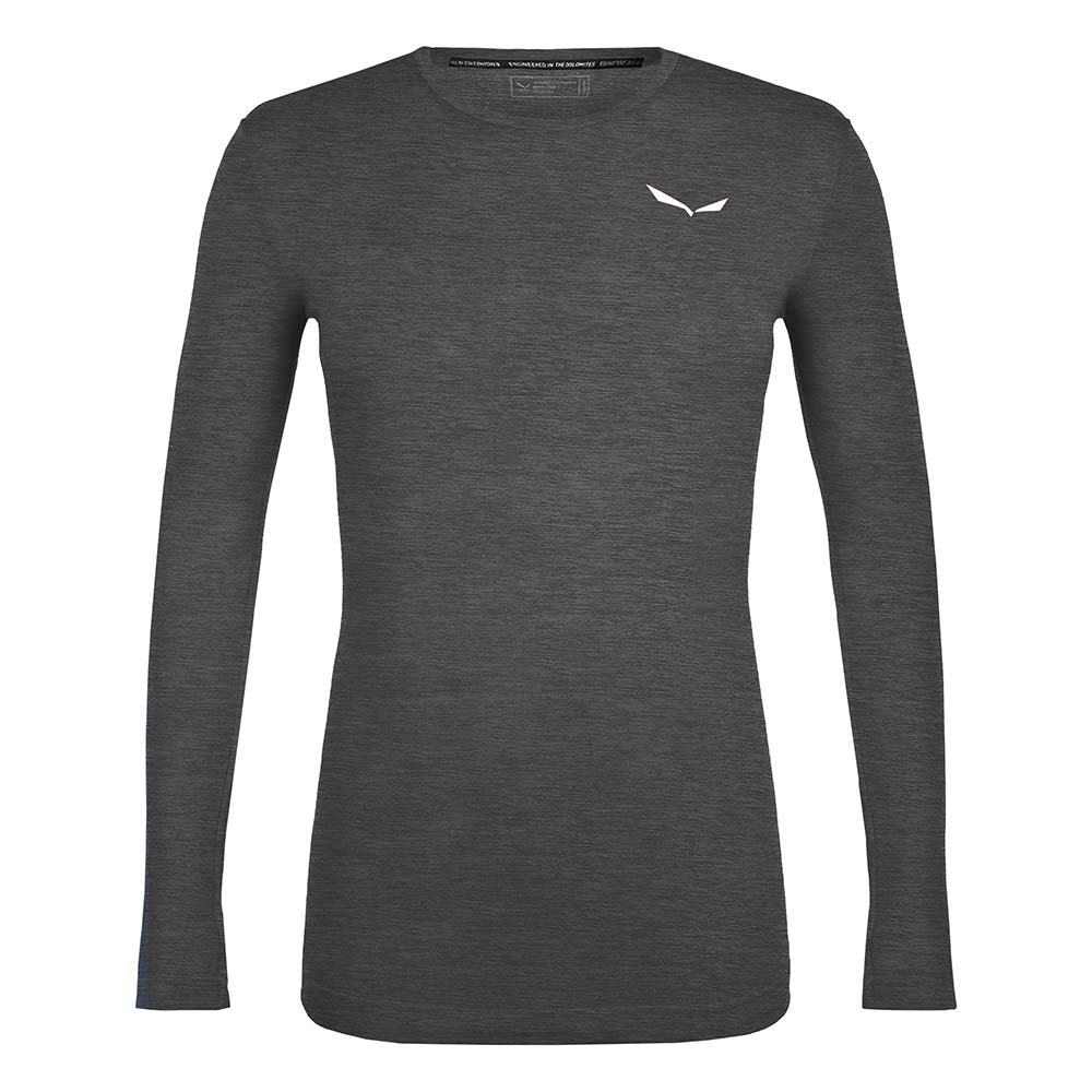 Salewa Zebru Fresh Merino Responsive Long Sleeve Black Men T-Shirts