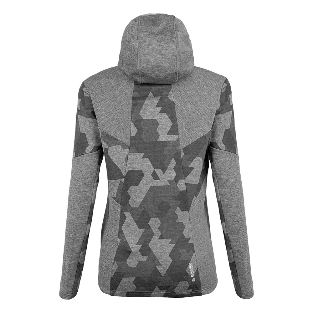 Salewa Boe Merino Hooded Half Zip Grey Women T-Shirts