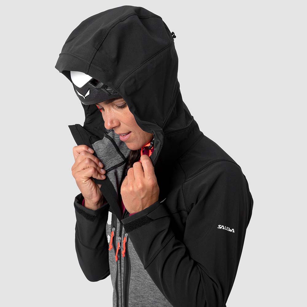 Salewa Comici Stormwall/Durastretch Softshell Black Women Jacket