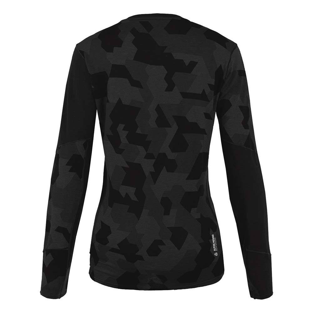 Salewa Cristallo Warm Alpine Merino Responsive Long Sleeve Black Women Baselayer
