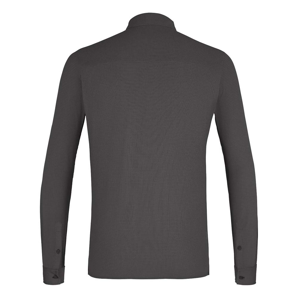 Salewa Puez Minicheck 2 Dry Long Sleeve Grey Men Shirts