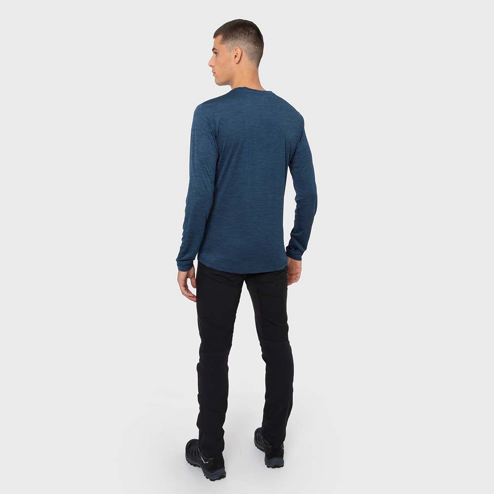 Salewa Puez Melange Dry Long Sleeve Dark Blue Men T-Shirts
