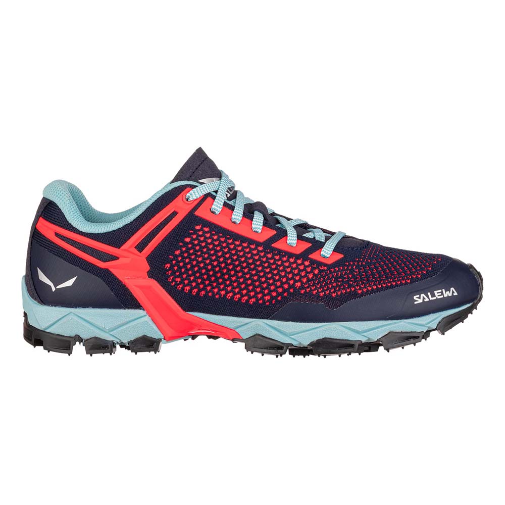 Salewa Lite Train K Blue/Coral Women Speed Hiking Shoes