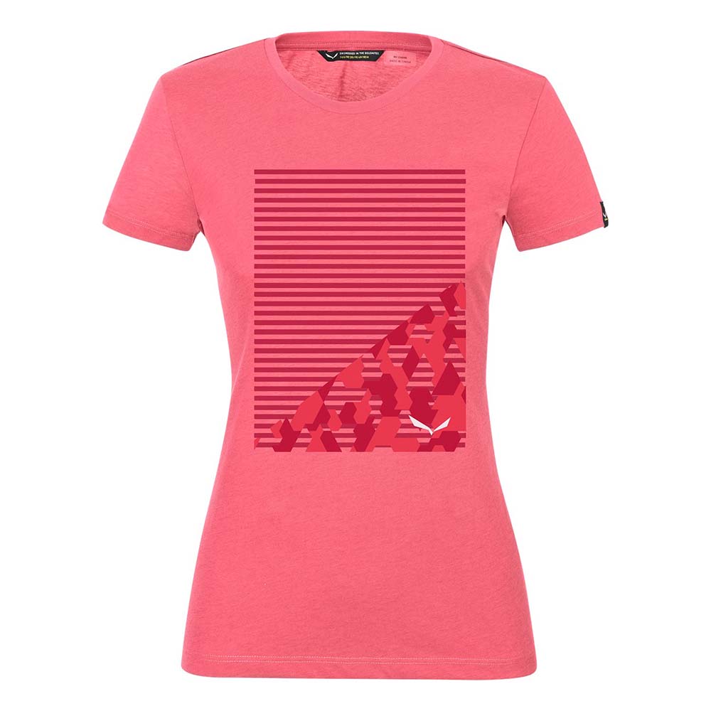 Salewa Geometric Dry Pink Women T-Shirts