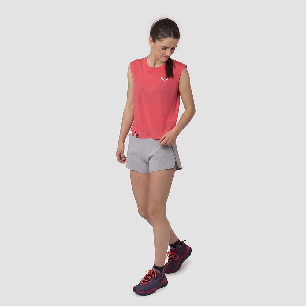 Salewa Pedroc Alpine Merino Pink Women Tank Top