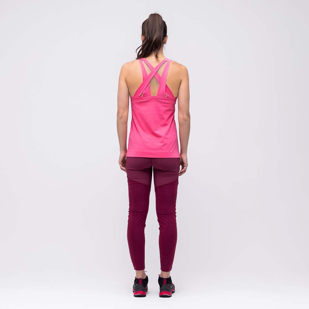 Salewa Alpine Hemp Print Violet/Rose Women Tank Top