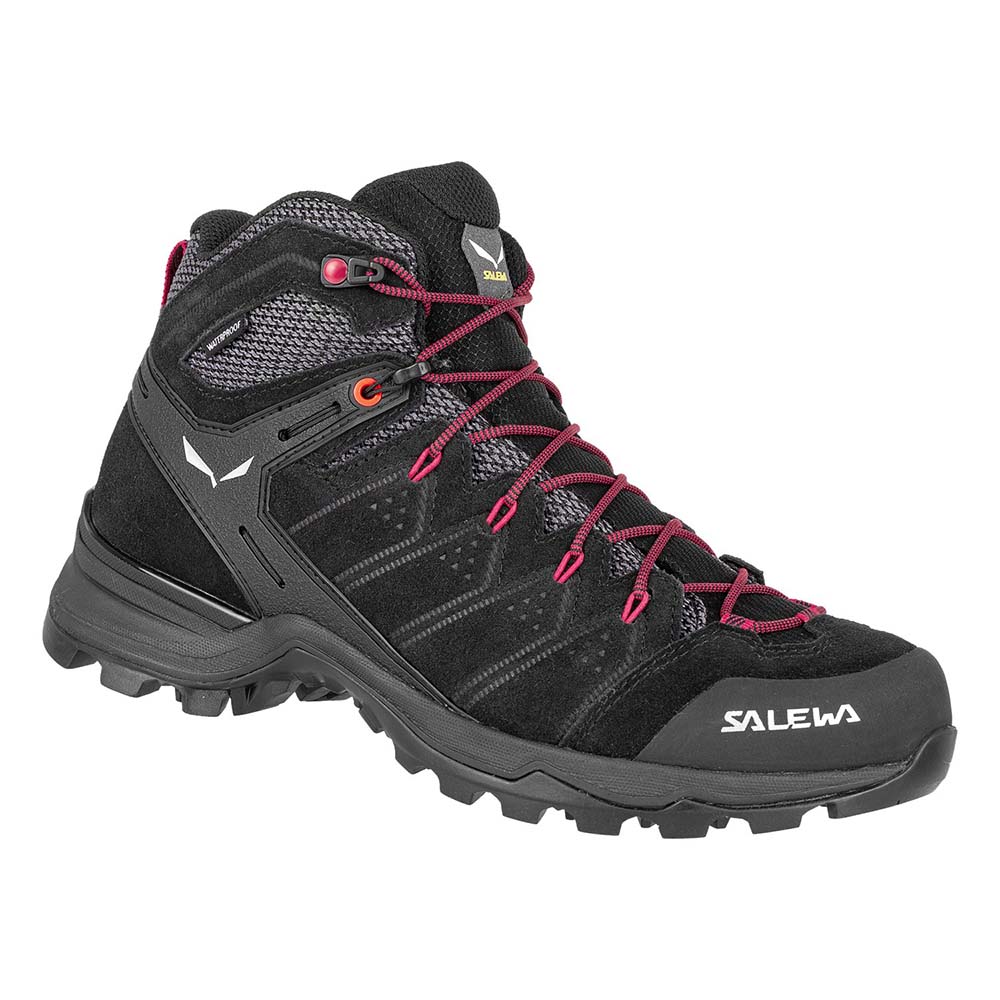 Salewa Alp Mate Mid Waterproof Black/Pink Women Hiking Shoes