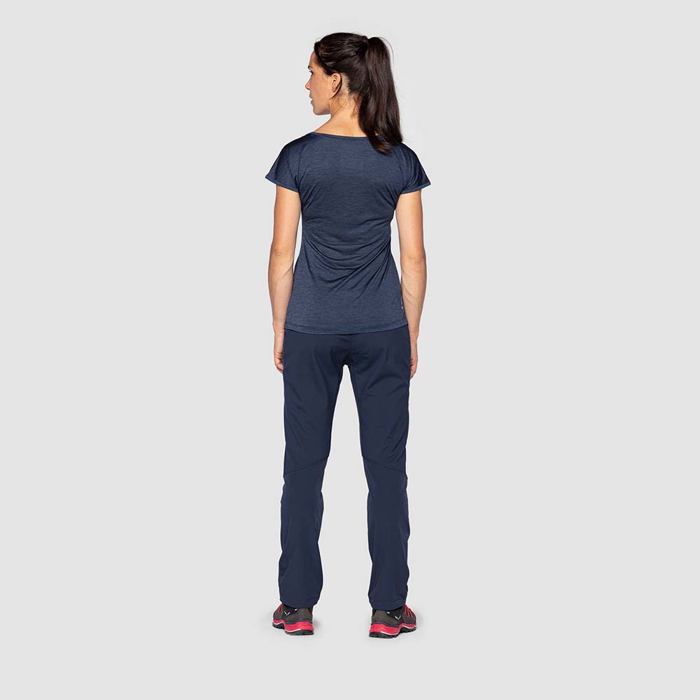 Salewa Puez Melange Dry Navy Blue Women T-Shirts