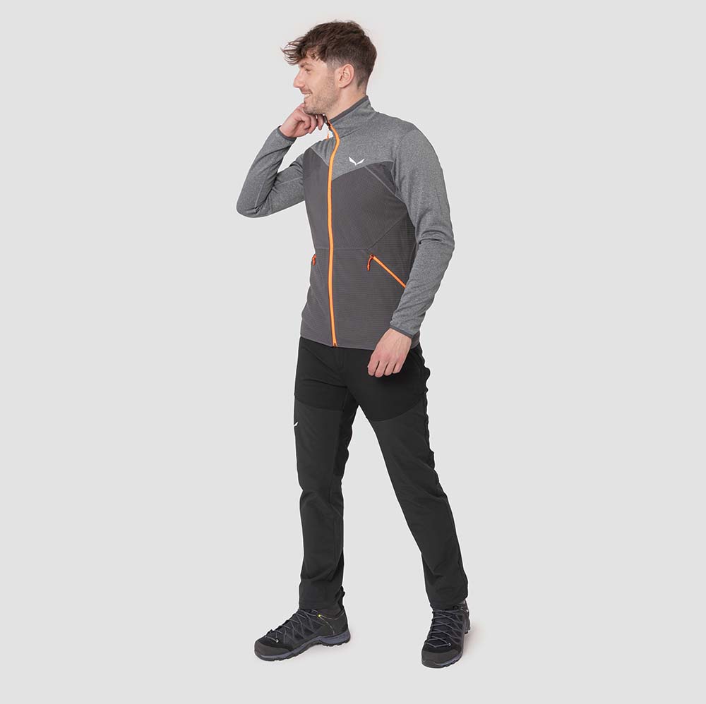 Salewa Puez Hybrid Polarlite Fleece Grey Men Tops