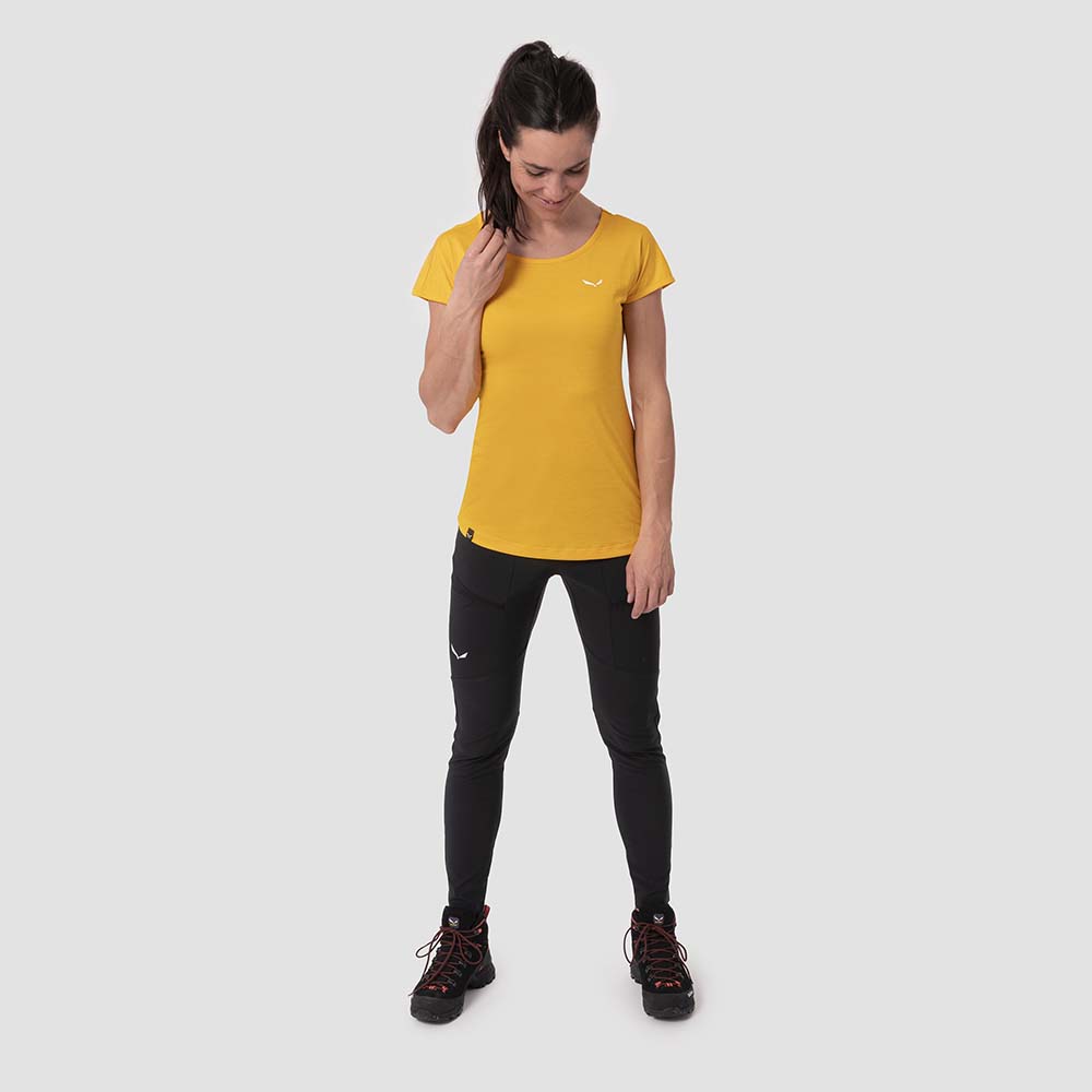 Salewa Puez Melange Dry Yellow/Gold Women T-Shirts