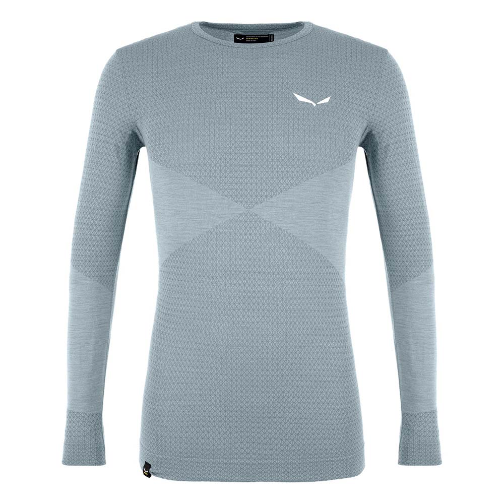 Salewa Zebru Responsive Long Sleeve Grey Men T-Shirts