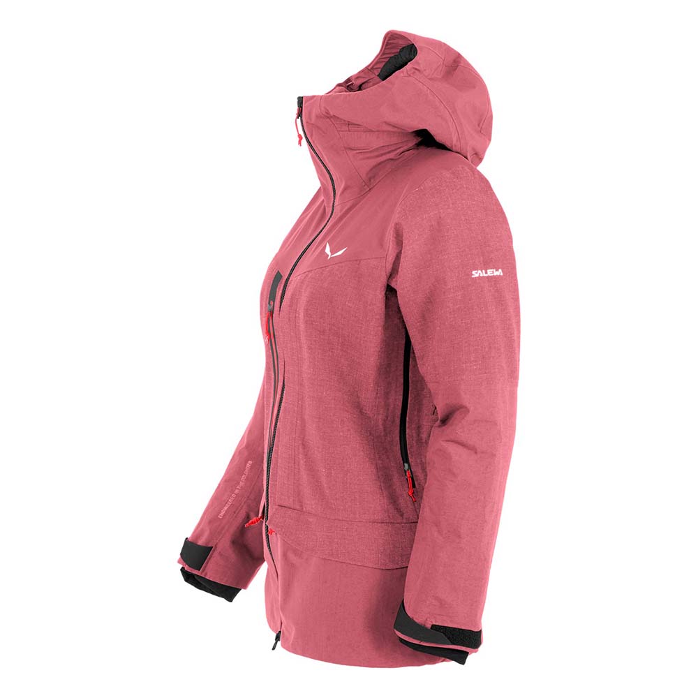 Salewa Sella Ski 3 Layers Powertex Responsive Hardshell Pink Women Jacket