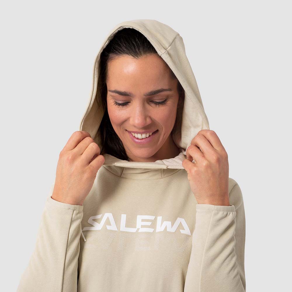 Salewa Pure Hemp Logo Beige Women Hoodies