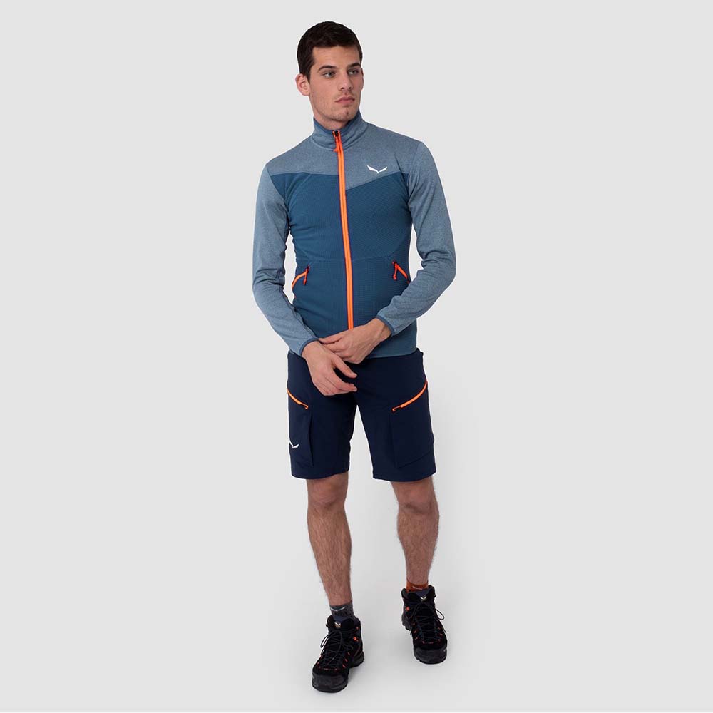 Salewa Puez Hybrid Polarlite Fleece Dark Blue Men Tops