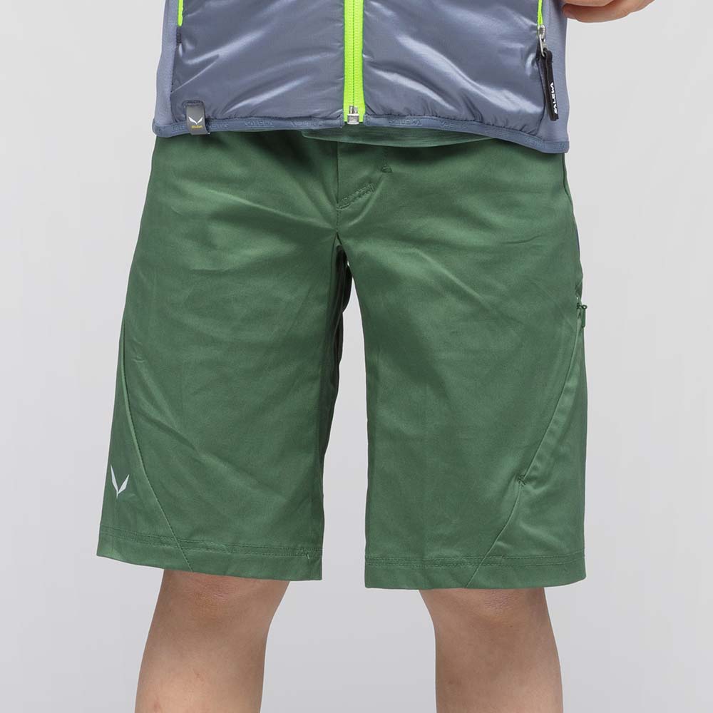 Salewa Agner Movement Cotton Green Kids Shorts