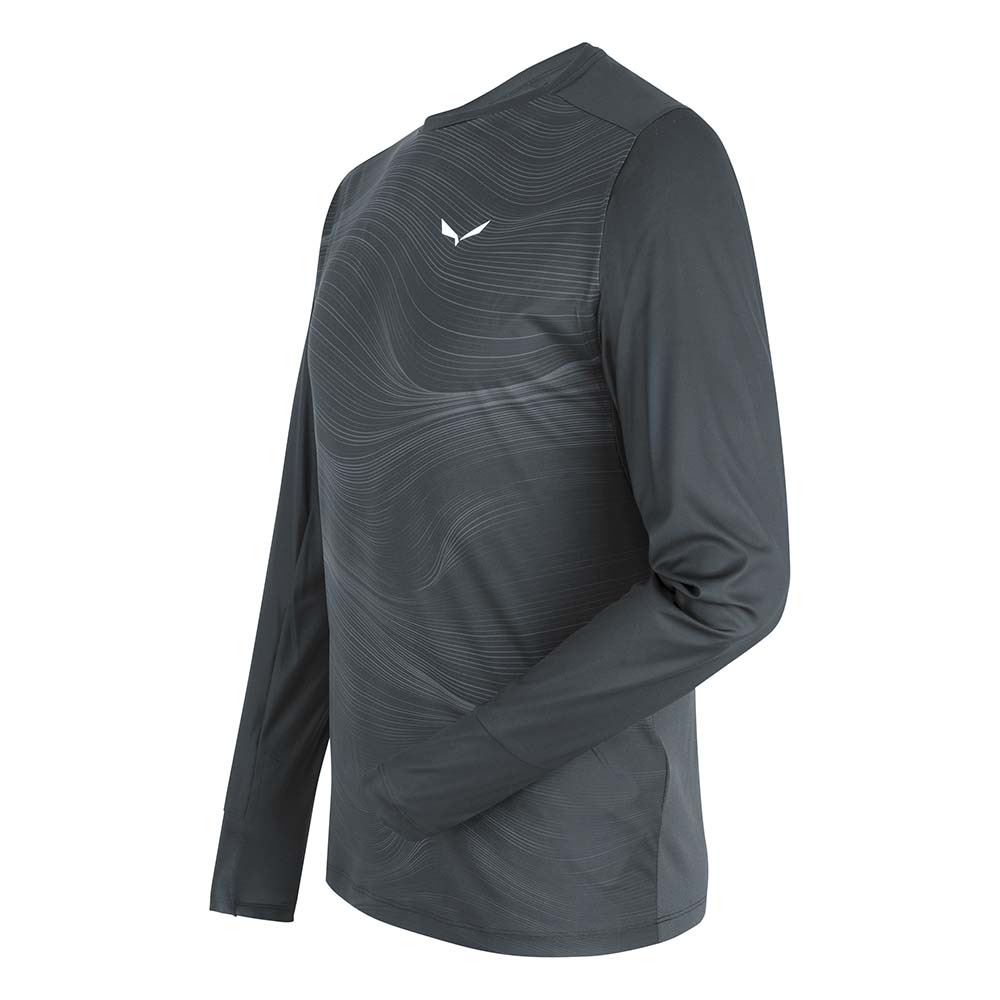 Salewa Seceda Dry Long Sleeve Grey/Black Men T-Shirts