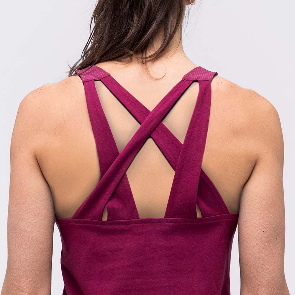 Salewa Alpine Hemp Print Violet/Red Women Tank Top