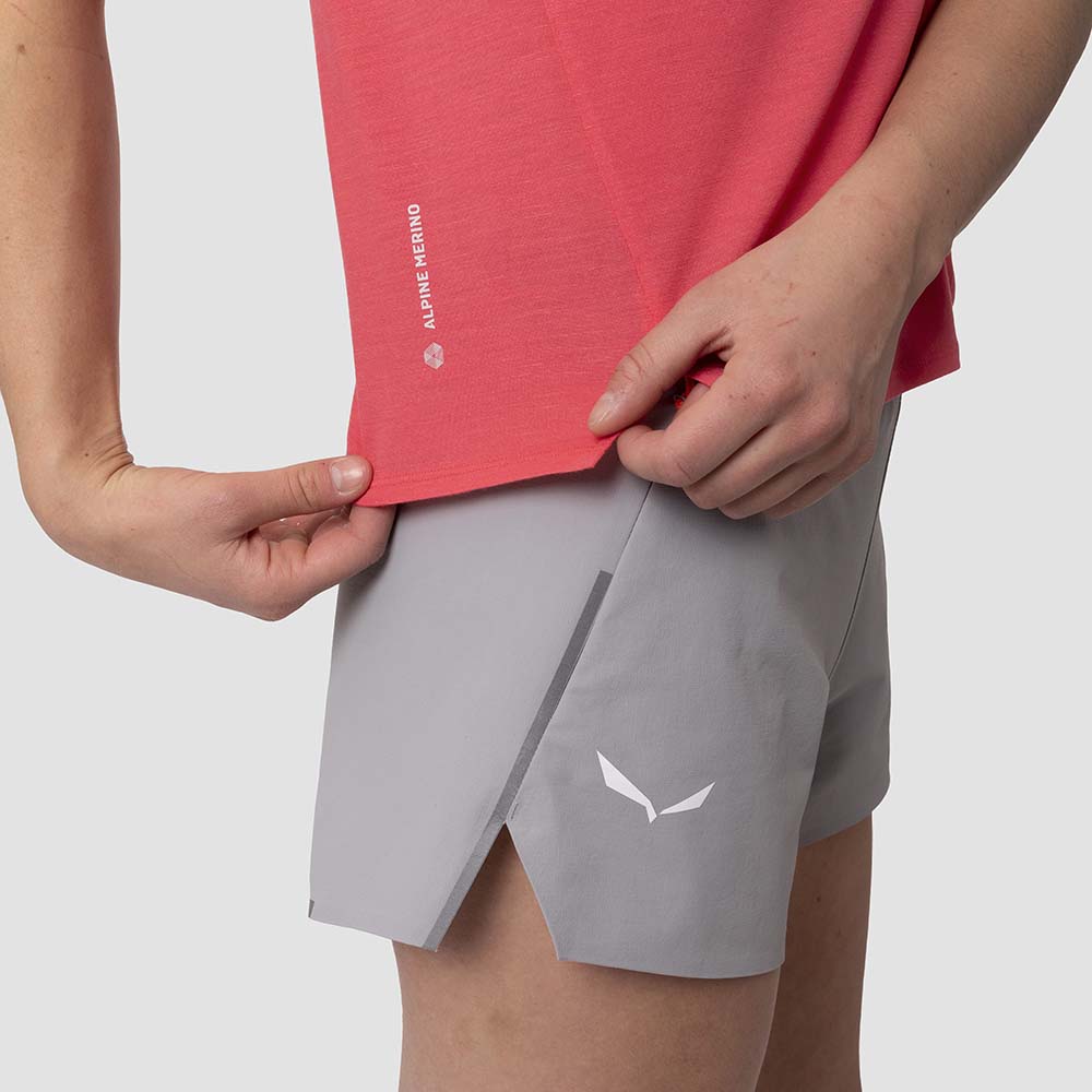 Salewa Pedroc Alpine Merino Pink Women Tank Top