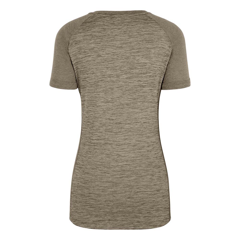 Salewa Puez Melange Dry V-Neck Brown Women T-Shirts